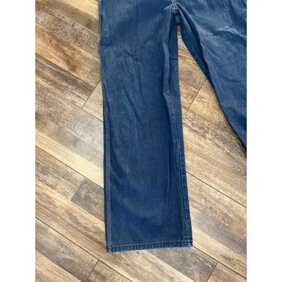 Vintage 60’s POINTER dark Blue Jean Low Back Detachable Bib Overalls medium